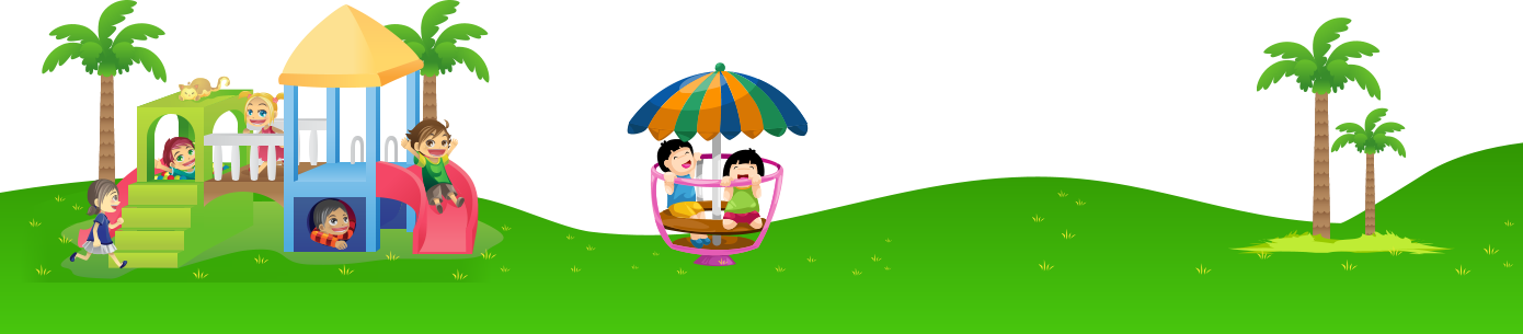 Animated illustration of children playing on the playground